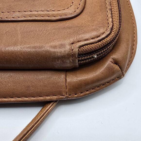 Fossil Leather Zip Around Crossbody Bag Purse - Picture 5 of 13